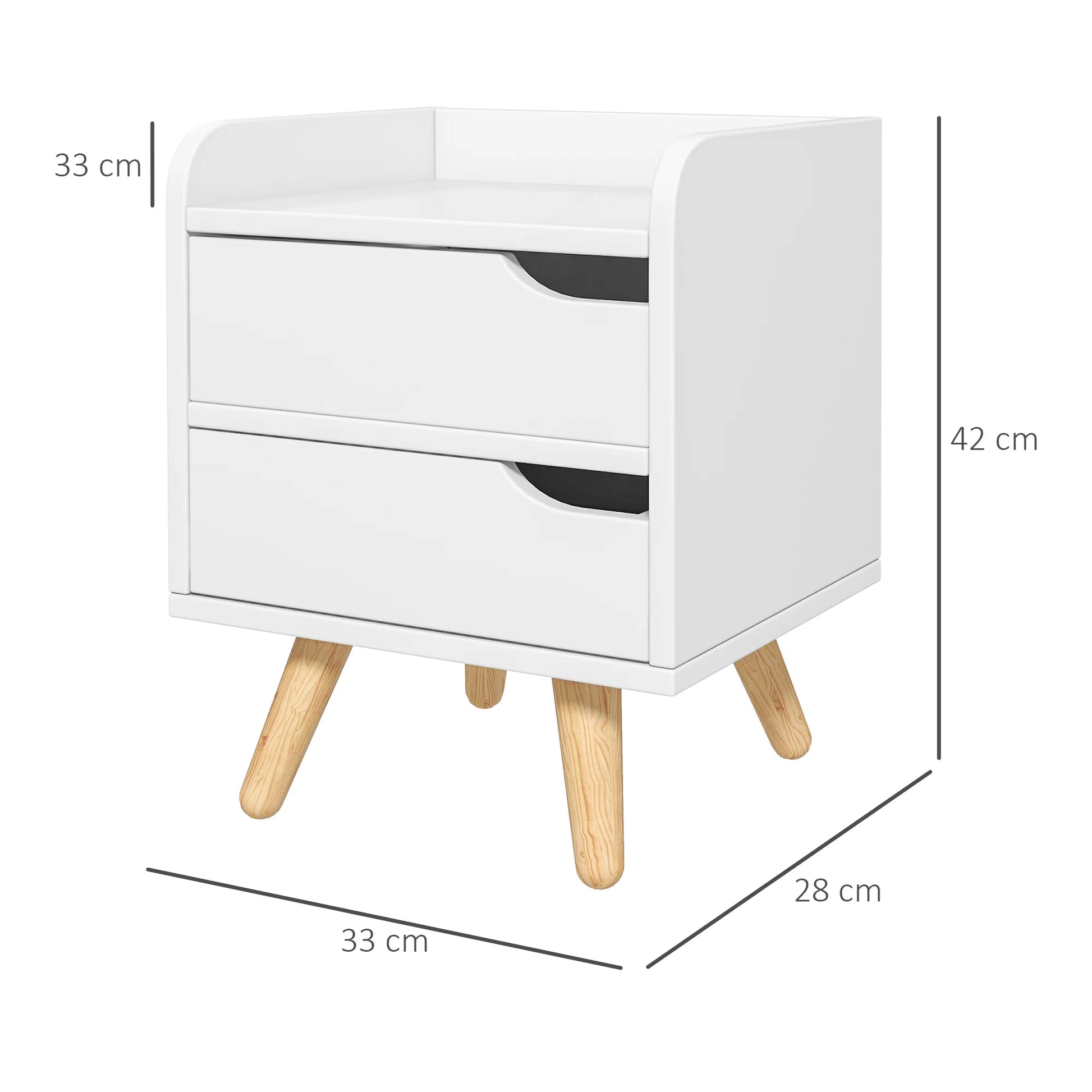 Table de nuit multifonctionnelle blanche -