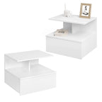 Table de chevet suspendue en bois 2 ensembles -