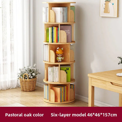 Étagère livre en bois rotatif - AF