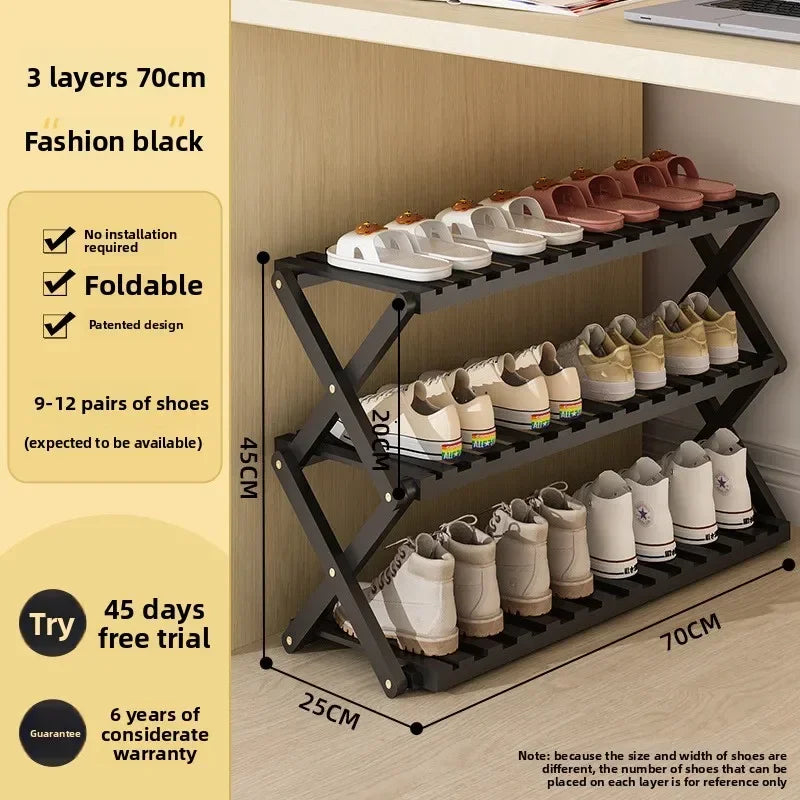 Meuble à chaussure palette artisanale - 3C-70cm-Noir