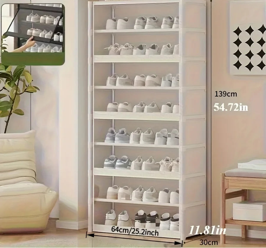 Meuble à chaussure noir tendance - Blanc