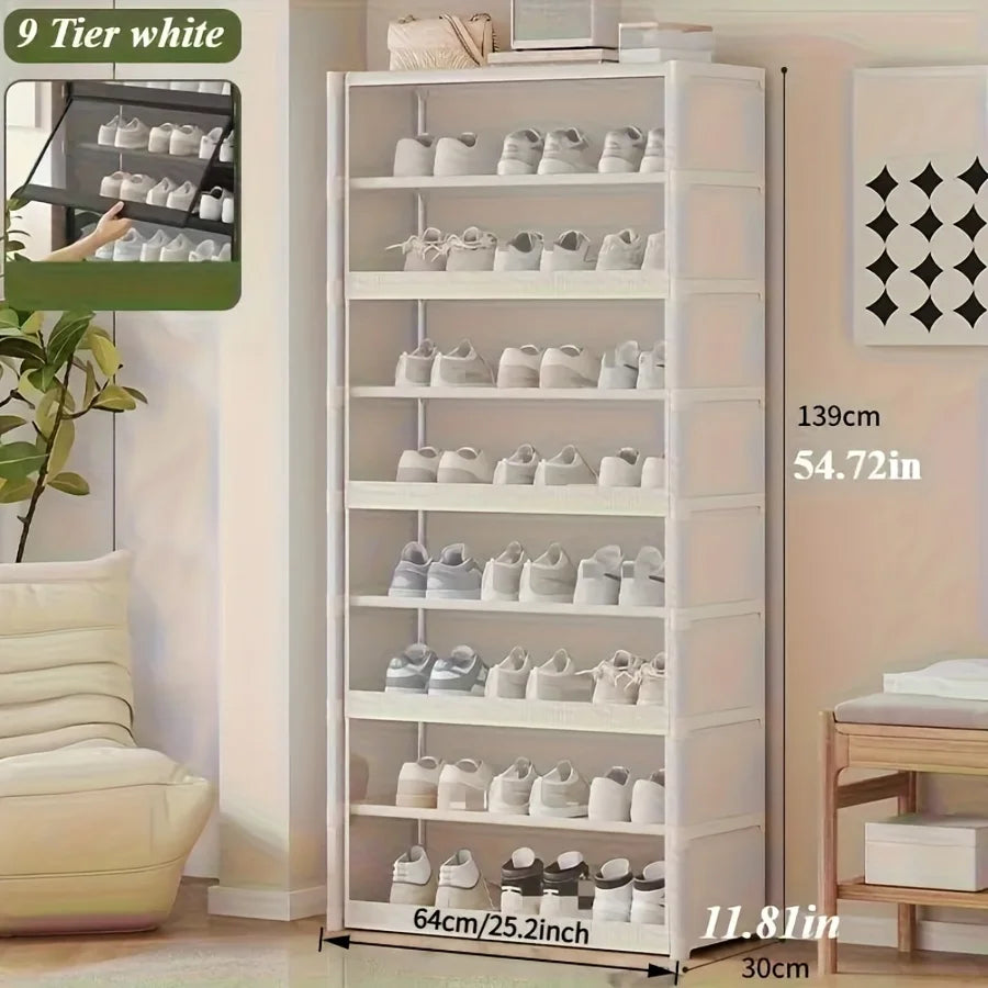 Meuble à chaussure noir tendance - Blanc