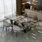 Chaise salle à manger cuir microfibre 2 pièces de luxe -