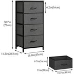 Table de nuit commode verticale à 4 tiroirs -