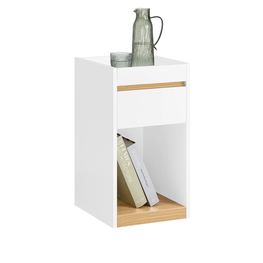 Table de chevet blanche simple pour livre - Blanc Table de chevet