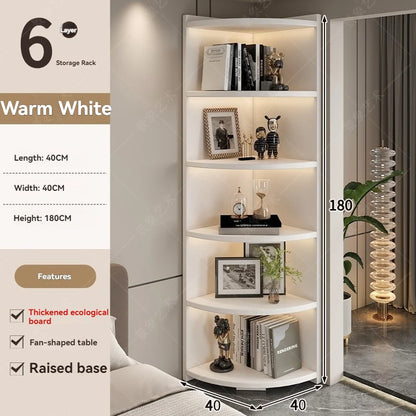 Étagère d'angle bois massif en forme d'éventail - AF