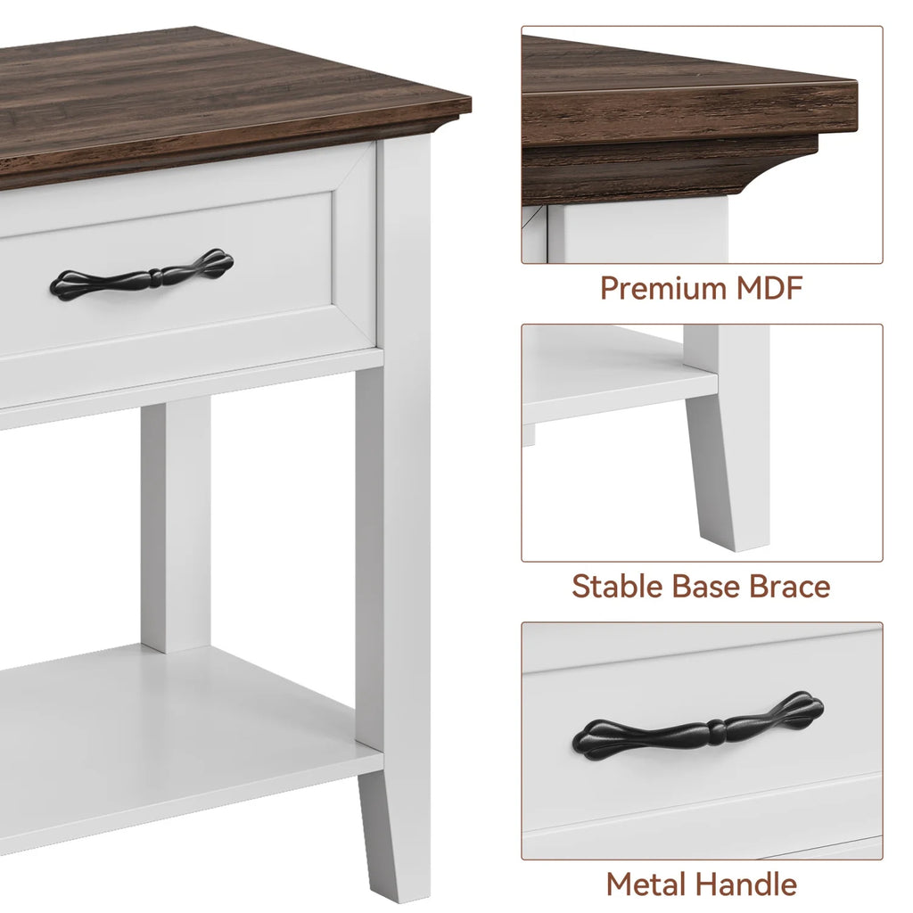 Table de chevet ancien 1 tiroir -