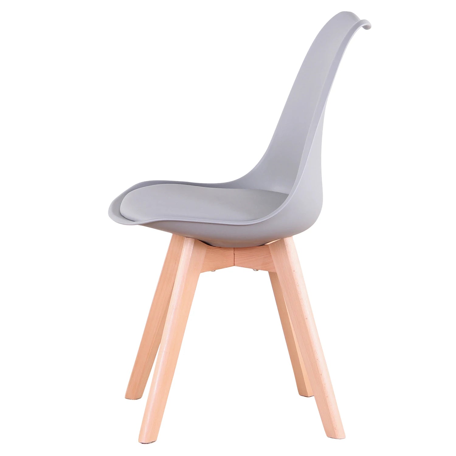 Chaise salle à manger scandinave nordique en plastique de luxe 4 pièces -