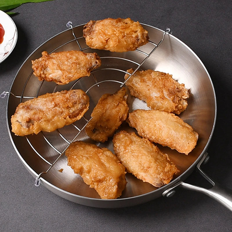 Poêle inox Professionnel de qualité disponible en 22cm 24cm 26cm 28cm -