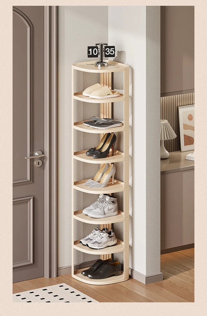 Meuble à chaussure original pour coin de mur -