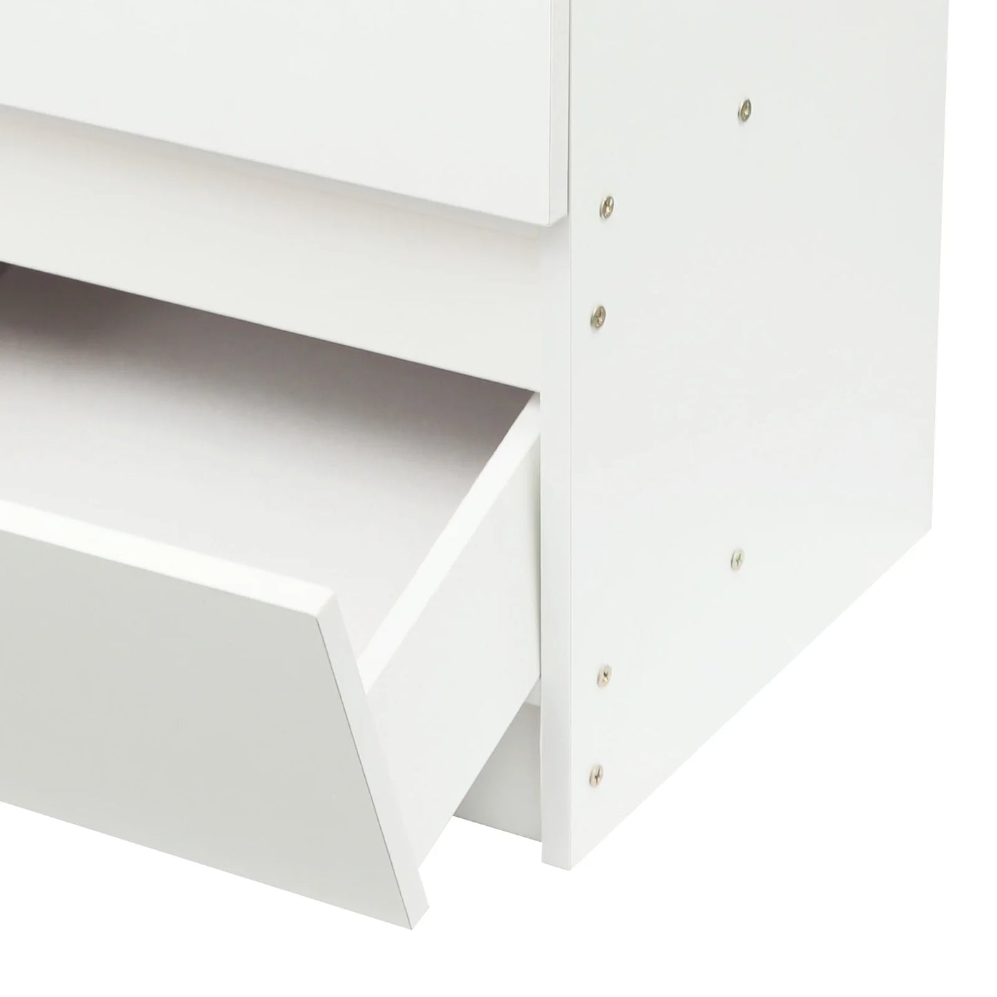 Table de chevet bois massif avec petite commode à 2 tiroirs -