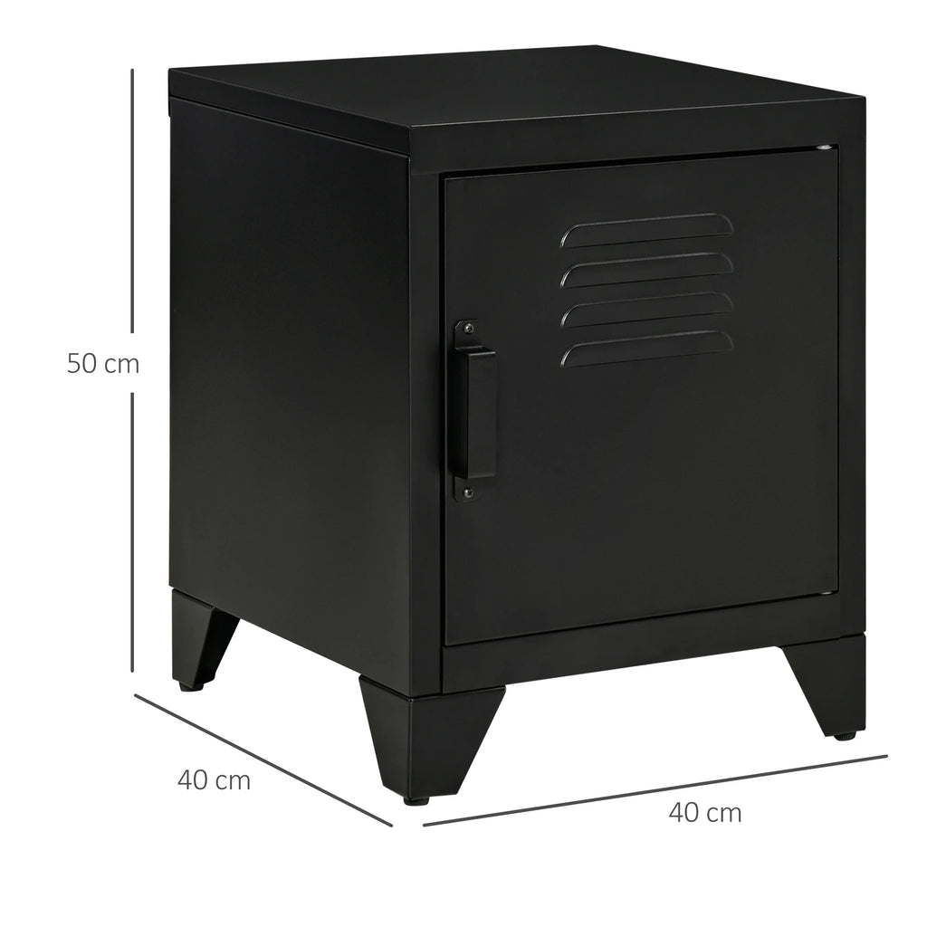 Table de chevet simple noir -
