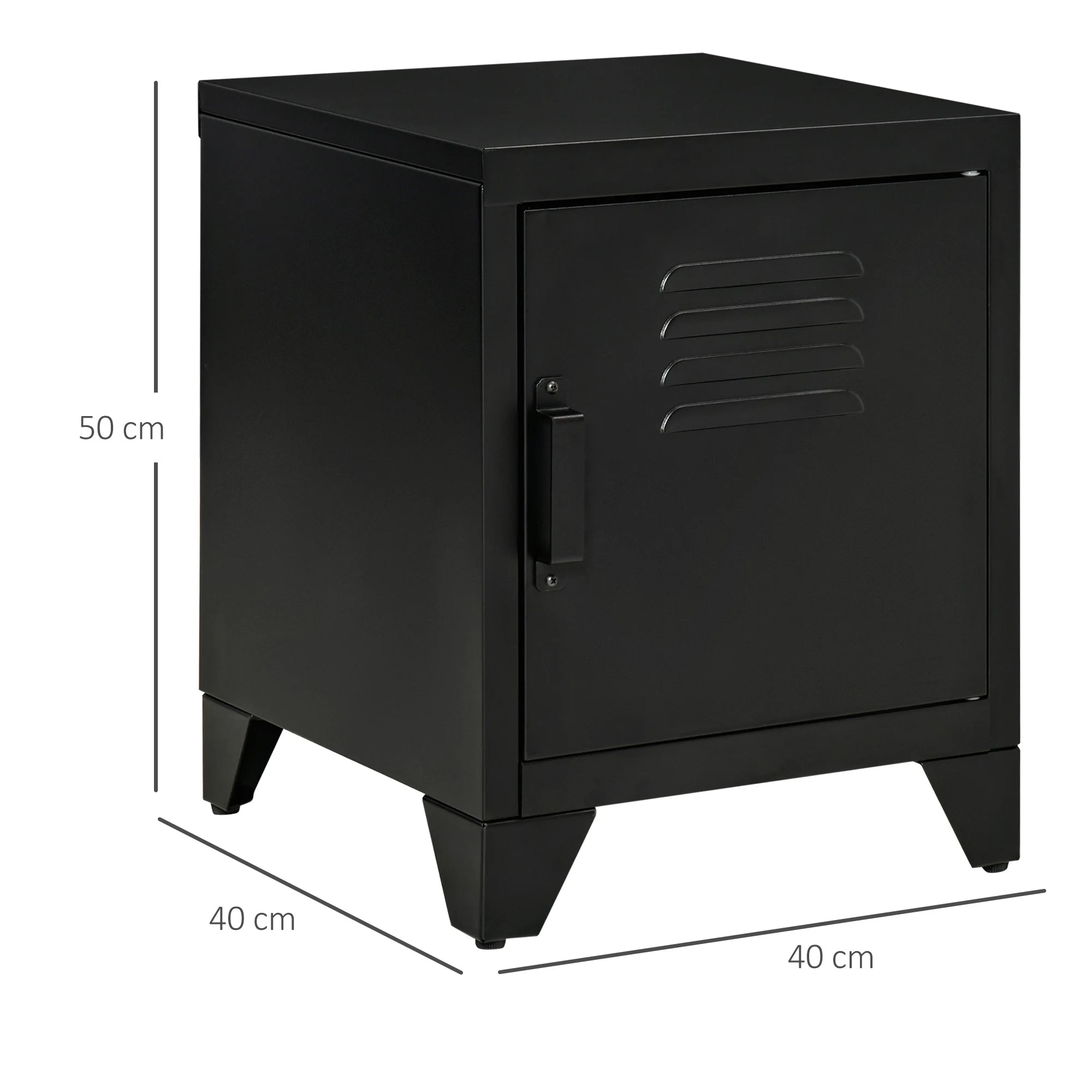Table de chevet simple noir -