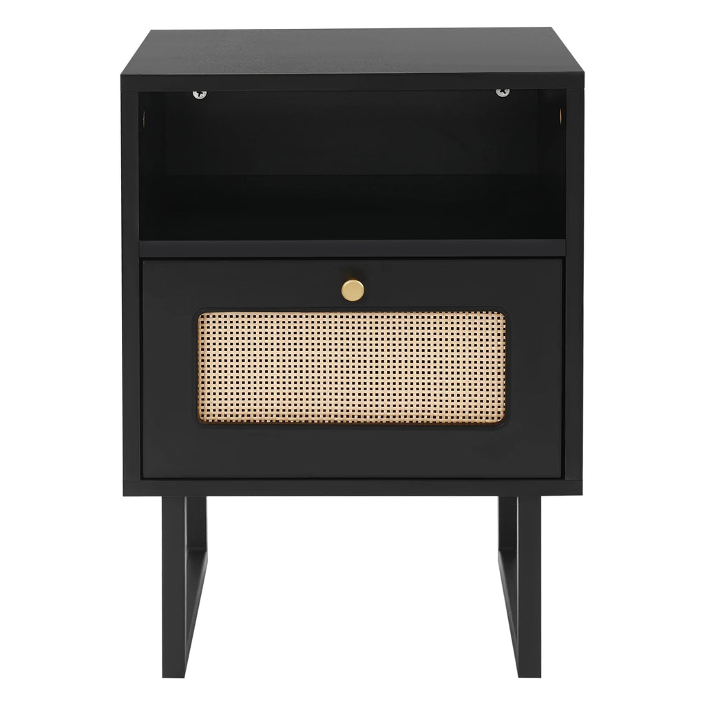 Table de nuit rotin robuste -