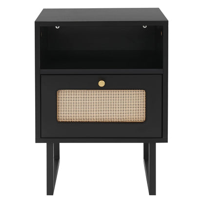 Table de nuit rotin robuste -