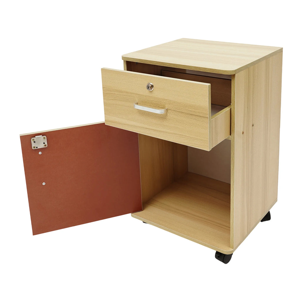 Table de nuit roulante à deux niveaux -