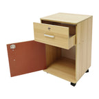 Table de nuit roulante à deux niveaux -