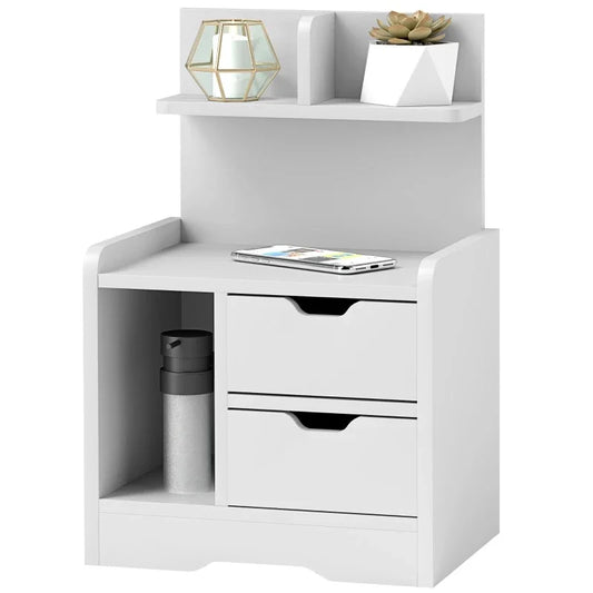 Table de chevet pas cher blanc armoire minimaliste 40 x 30 x 60 cm -