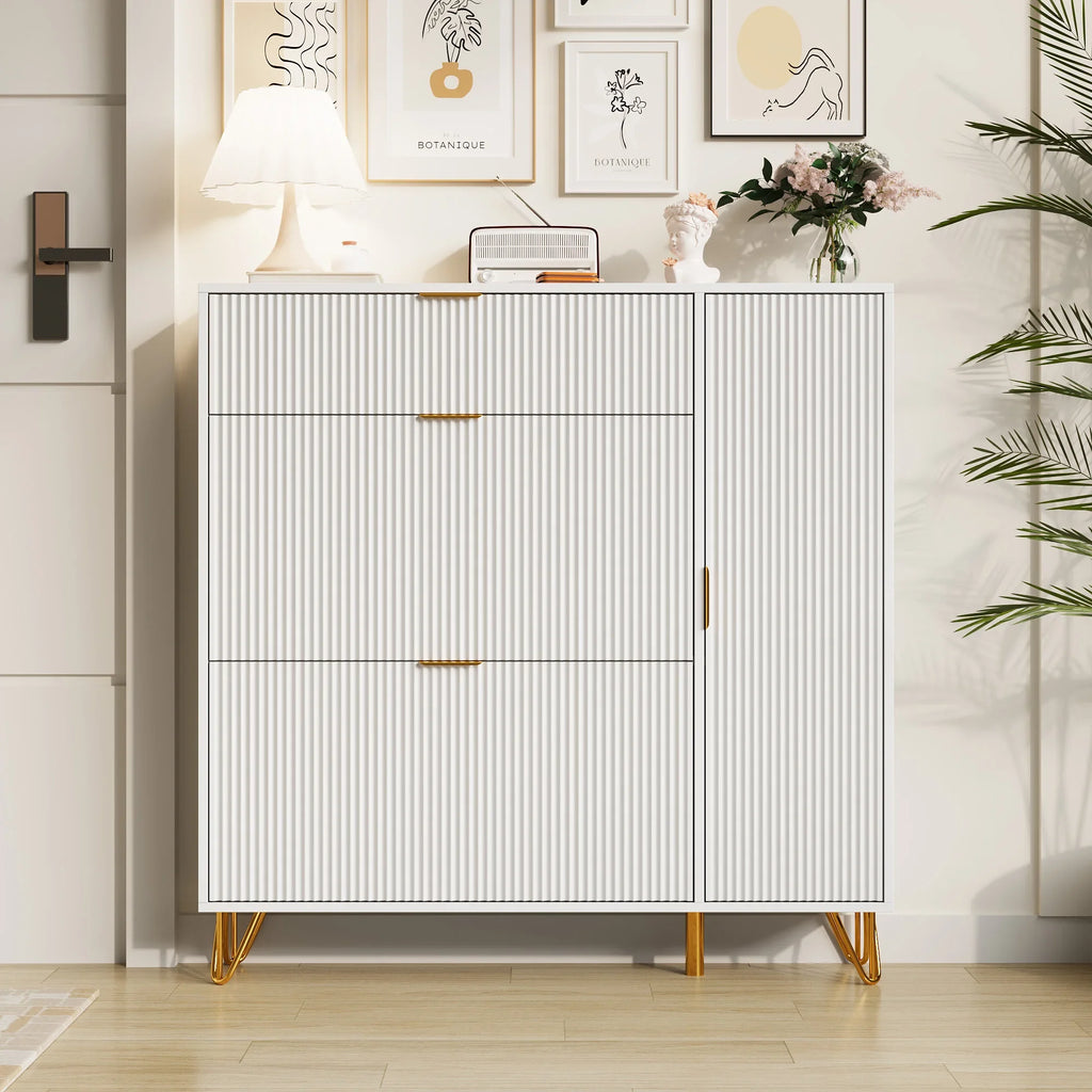 Meuble à chaussure dispositif anti basculement -