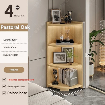 Étagère d'angle bois massif en forme d'éventail - AB