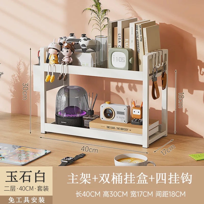 étagère bureau pour fourniture - 2Tier Blanc 40cmB