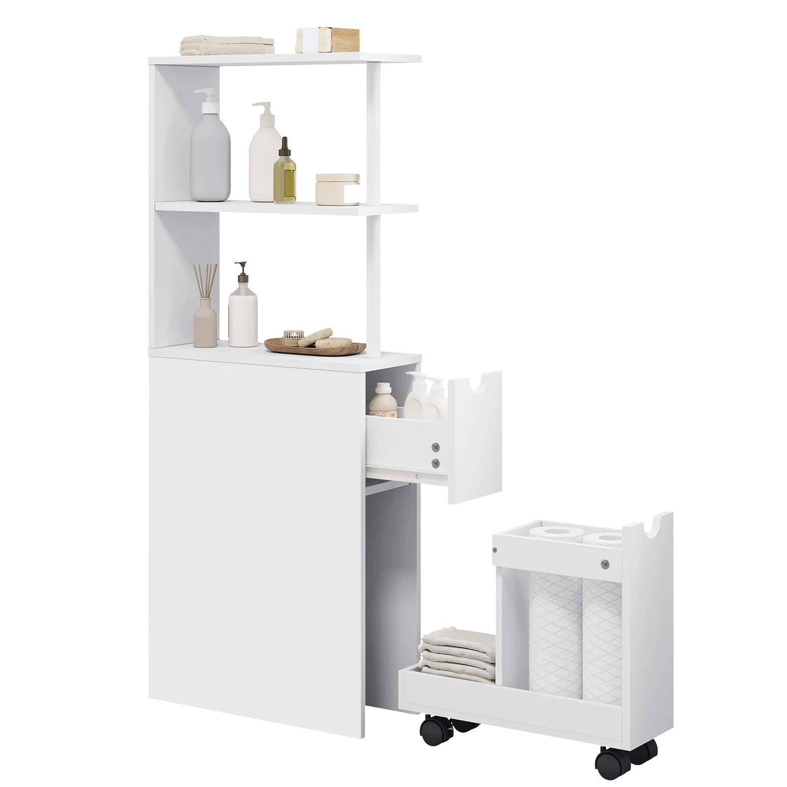 Meuble de rangement niche étroite de salle de bain -