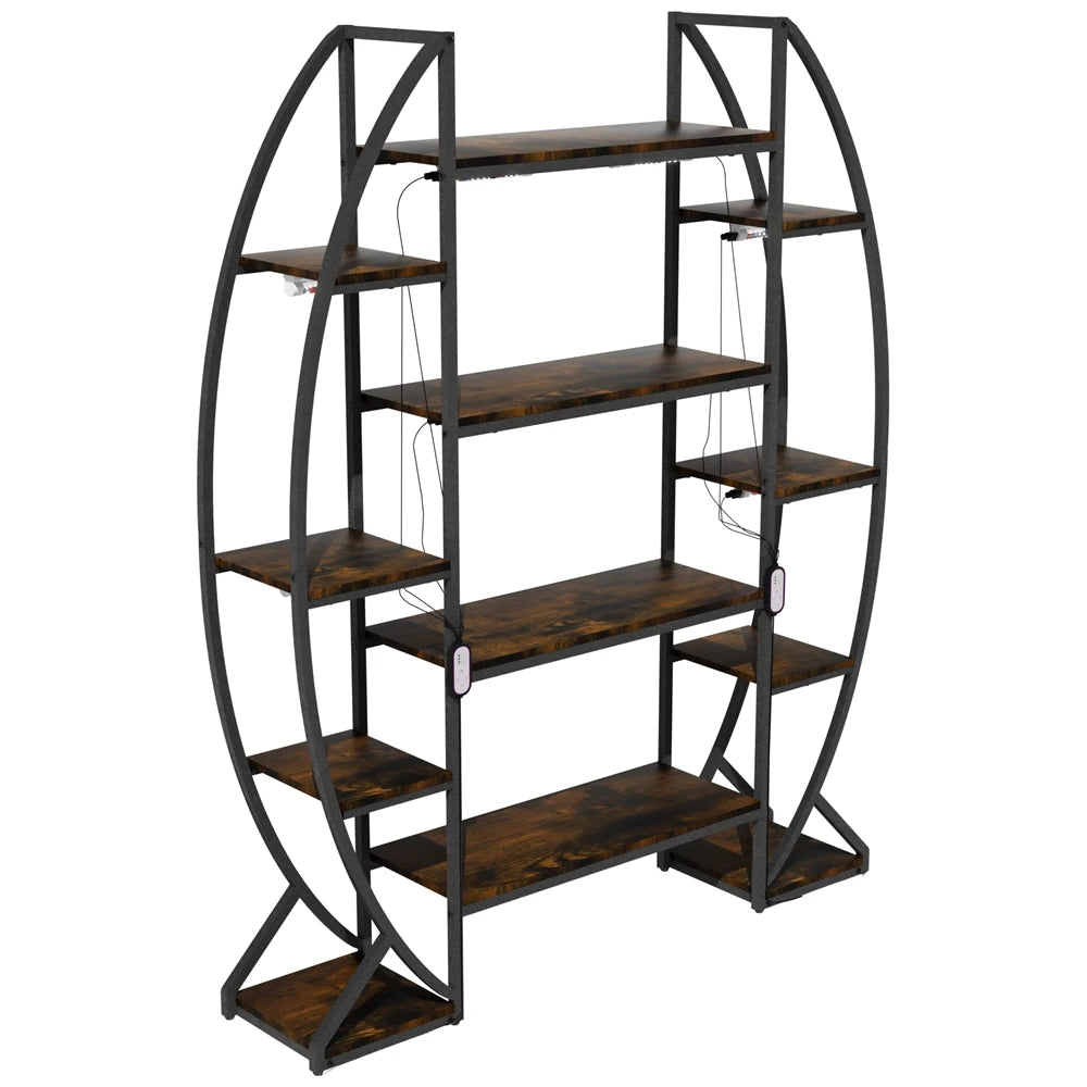 Étagère plante design demi lune - Noir Étagère plante