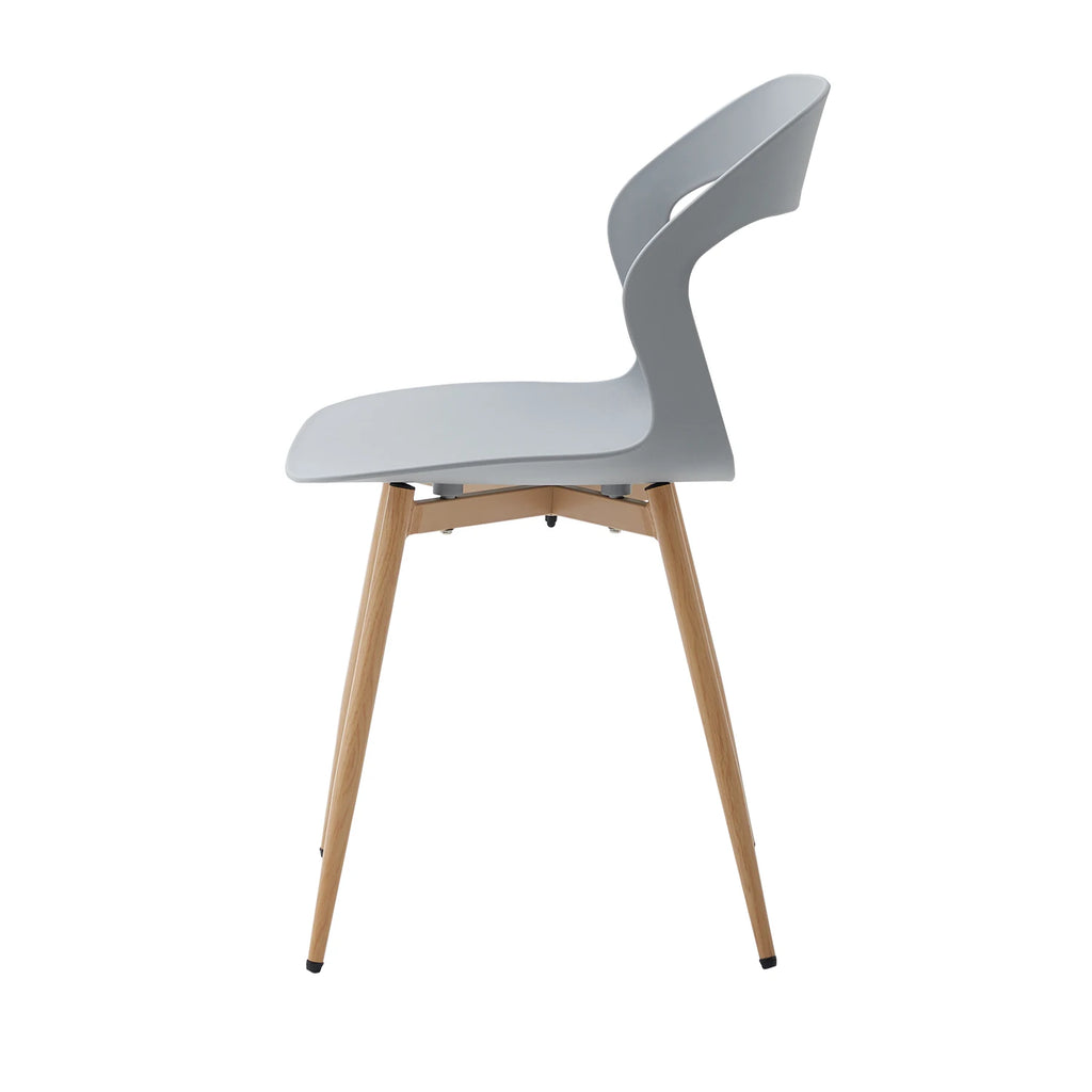 Chaise salle à manger lot de 6 ensembles en plastique moderne -