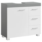 Meuble de rangement salle de bain de luxe - Blanc et Gris Meuble de rangement