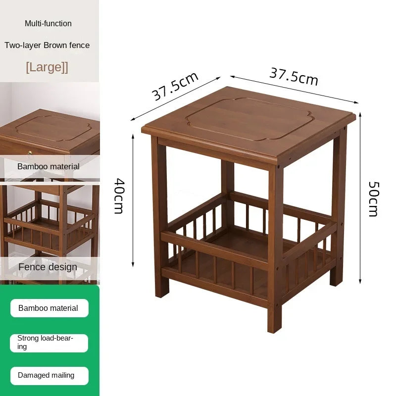 Table de nuit en bambou massif 1 pc - B1
