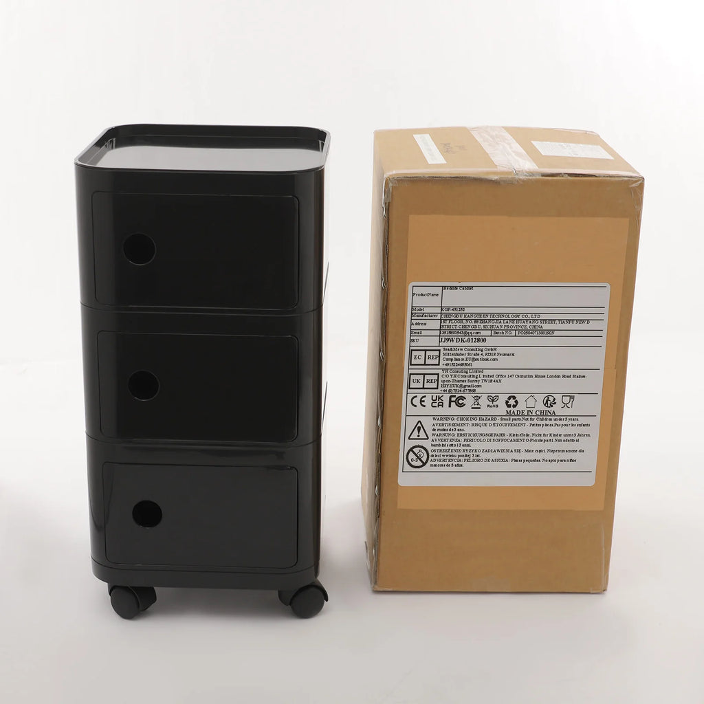 Table de chevet 3 niveaux en ABS -