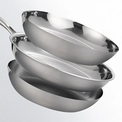 Poêle inox 28 cm couleur argenté -