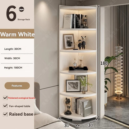 Étagère d'angle bois massif en forme d'éventail - FA