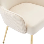 Chaise salle à manger velours blanc 2 ensembles de luxe -