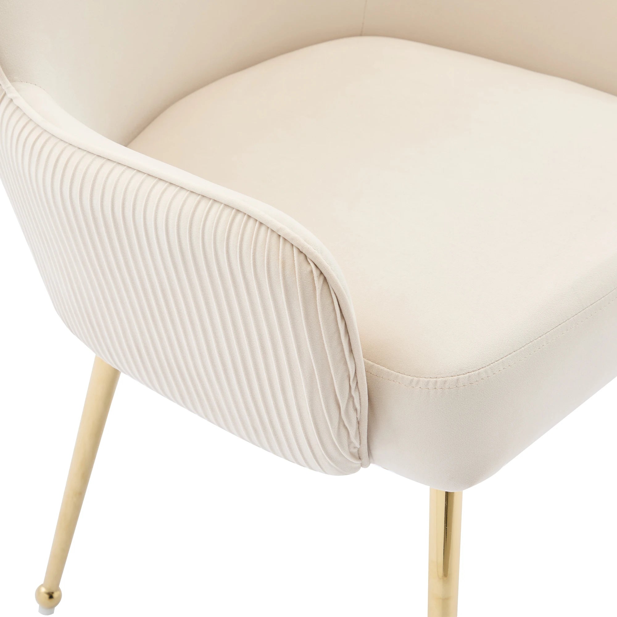 Chaise salle à manger velours blanc 2 ensembles de luxe -