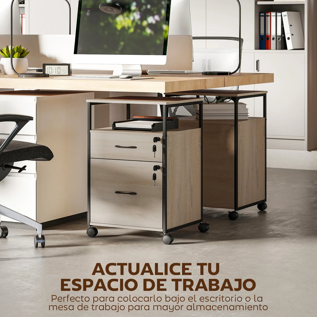 Petit meuble de rangement de bureau 44x40x66,5 cm -