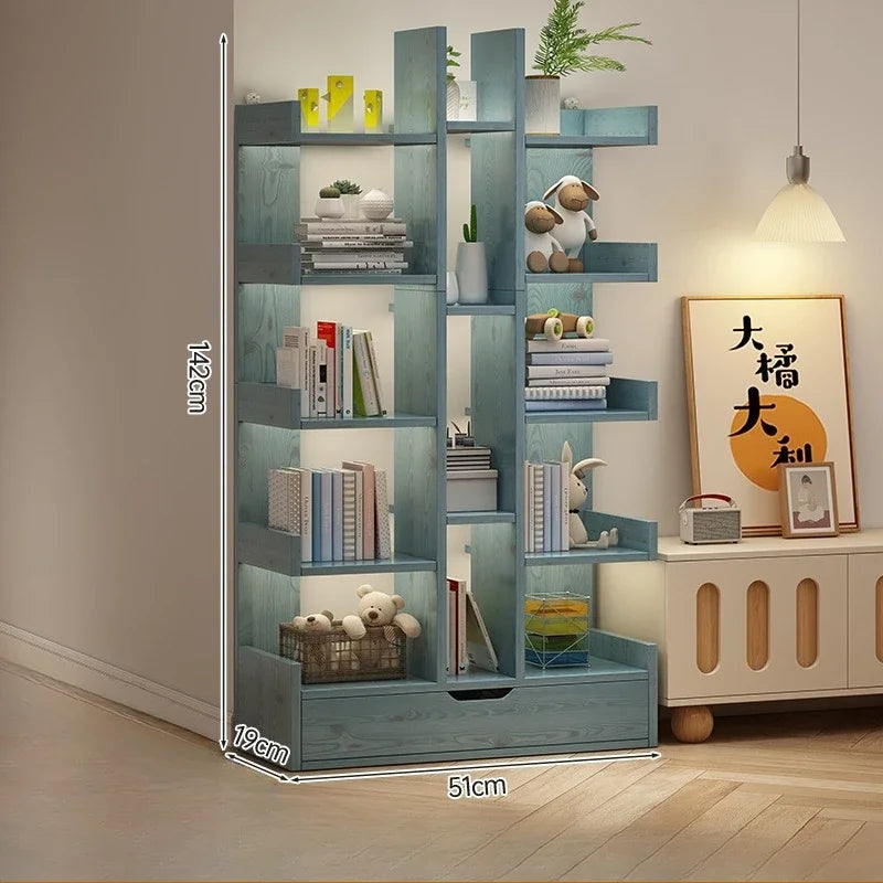 Étagère livre moderne en bois massif - A