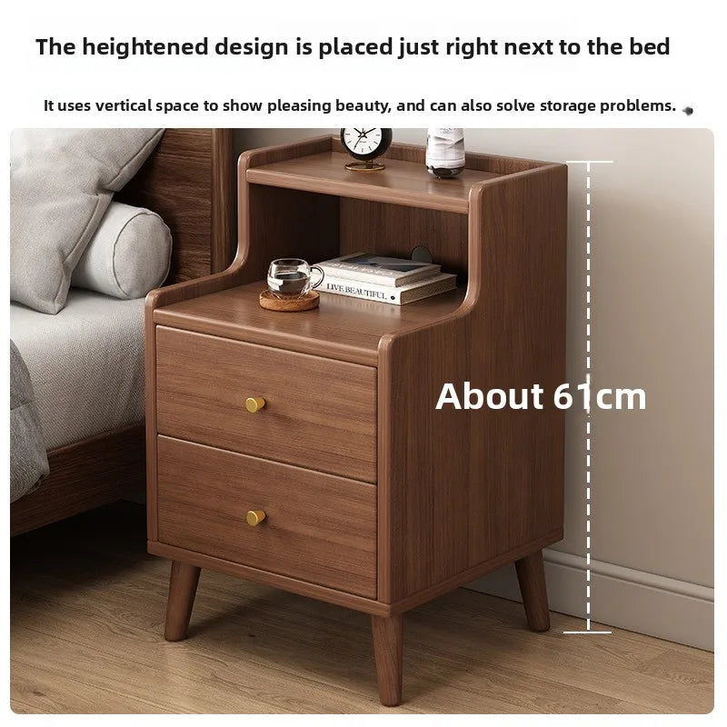 Table de chevet bois foncé de haute qualité -