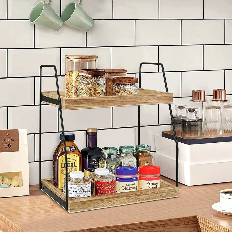 Étagère café à deux niveaux -