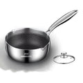 Casserole inox à lait de taille moyenne - 20cm avec couvercle