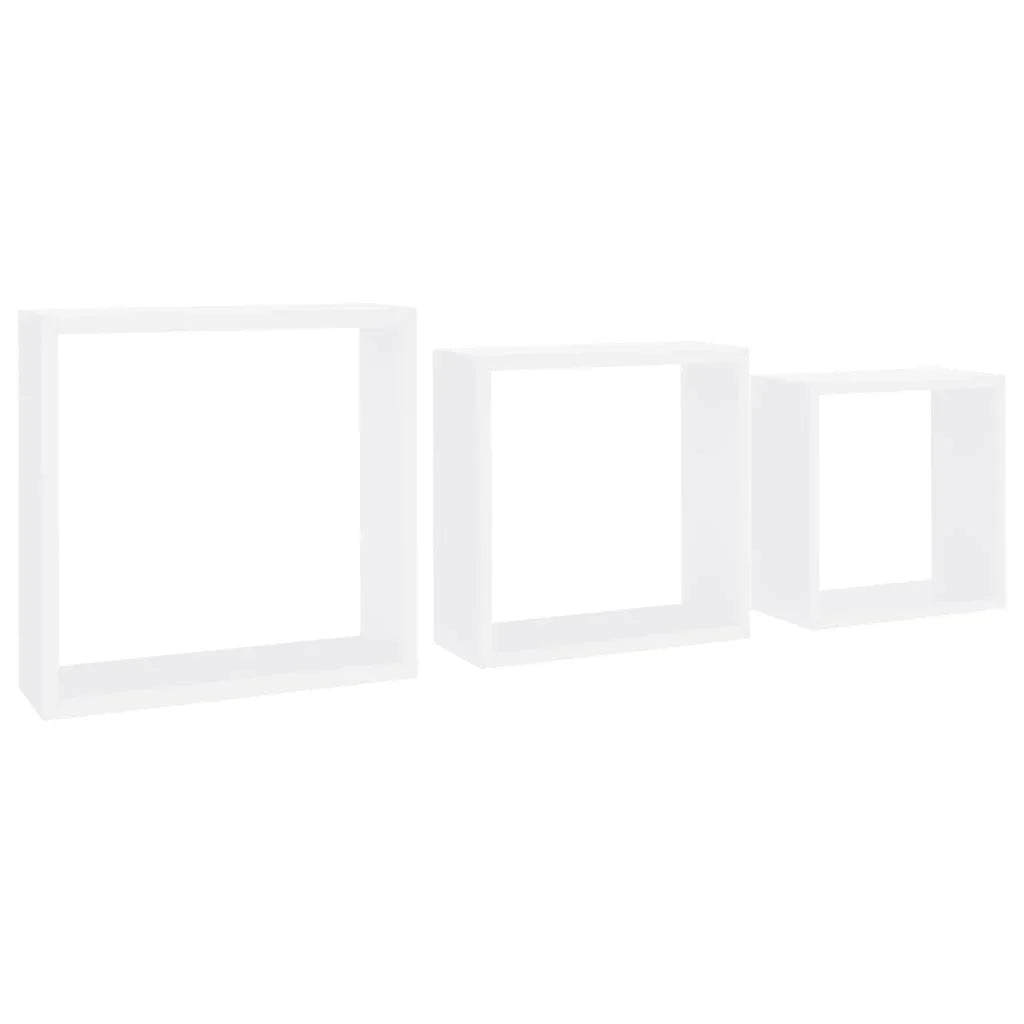 étagère murale cube 3 pcs moderne - Blanc