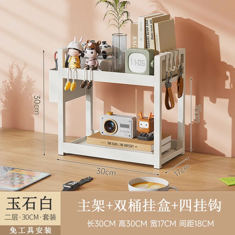 étagère bureau pour fourniture - 2Tier Blanc 30cmB