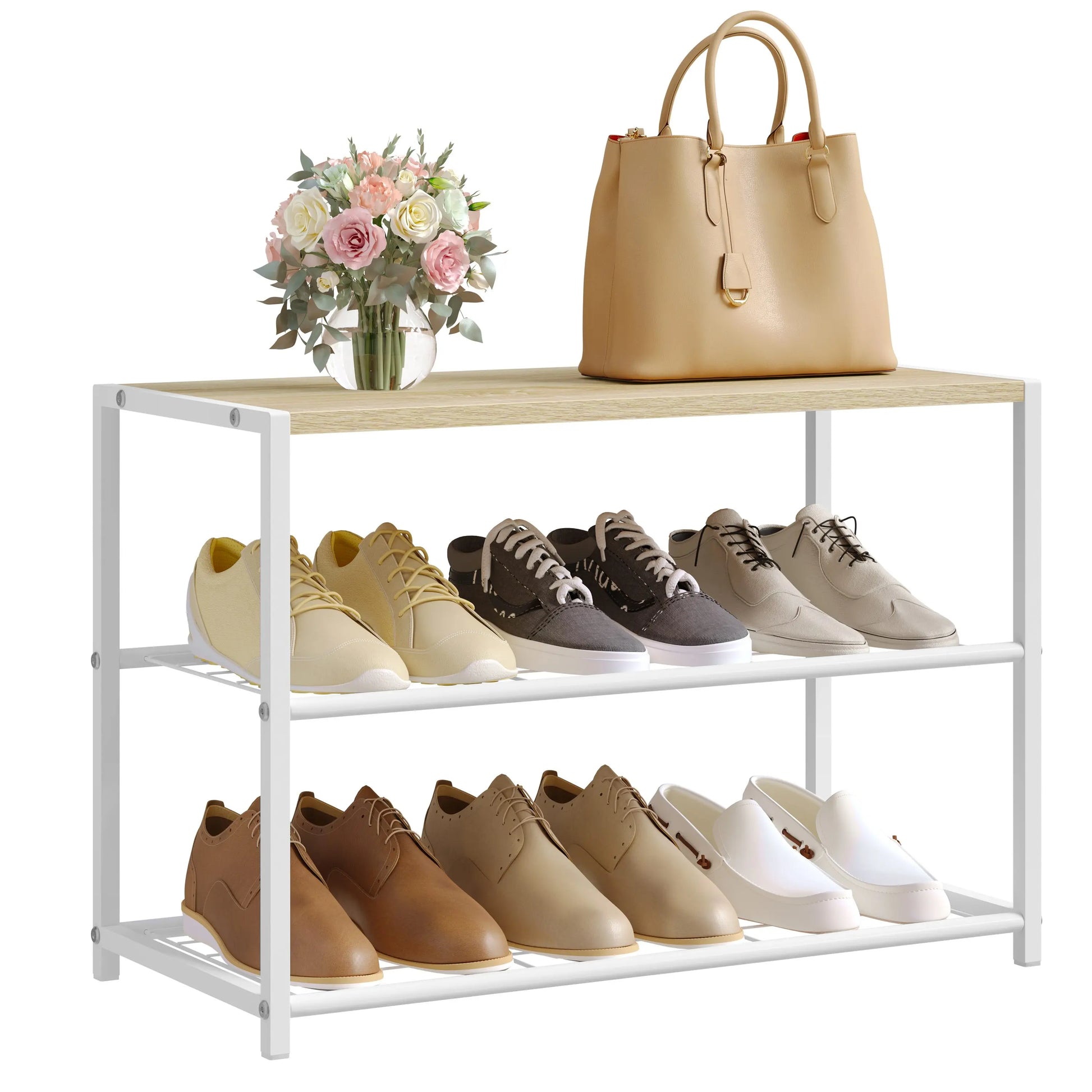 Étagère chaussures métal à étages -