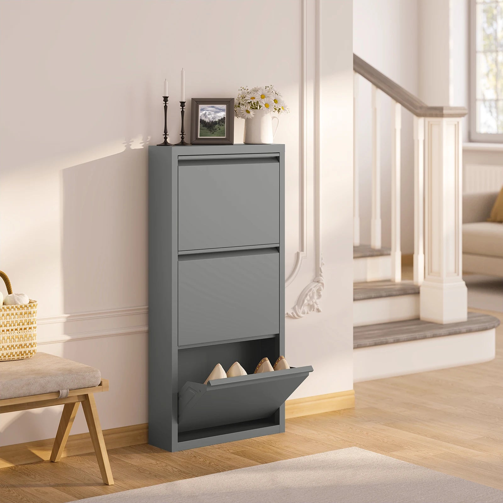 Étagère chaussures solide de 50x106x15cm -