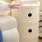 Table de nuit ronde avec 3 tiroirs -