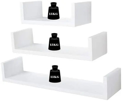 étagère murale noir 3PCs/set -