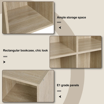 Étagère cube gris en bois avec 4 rangements -