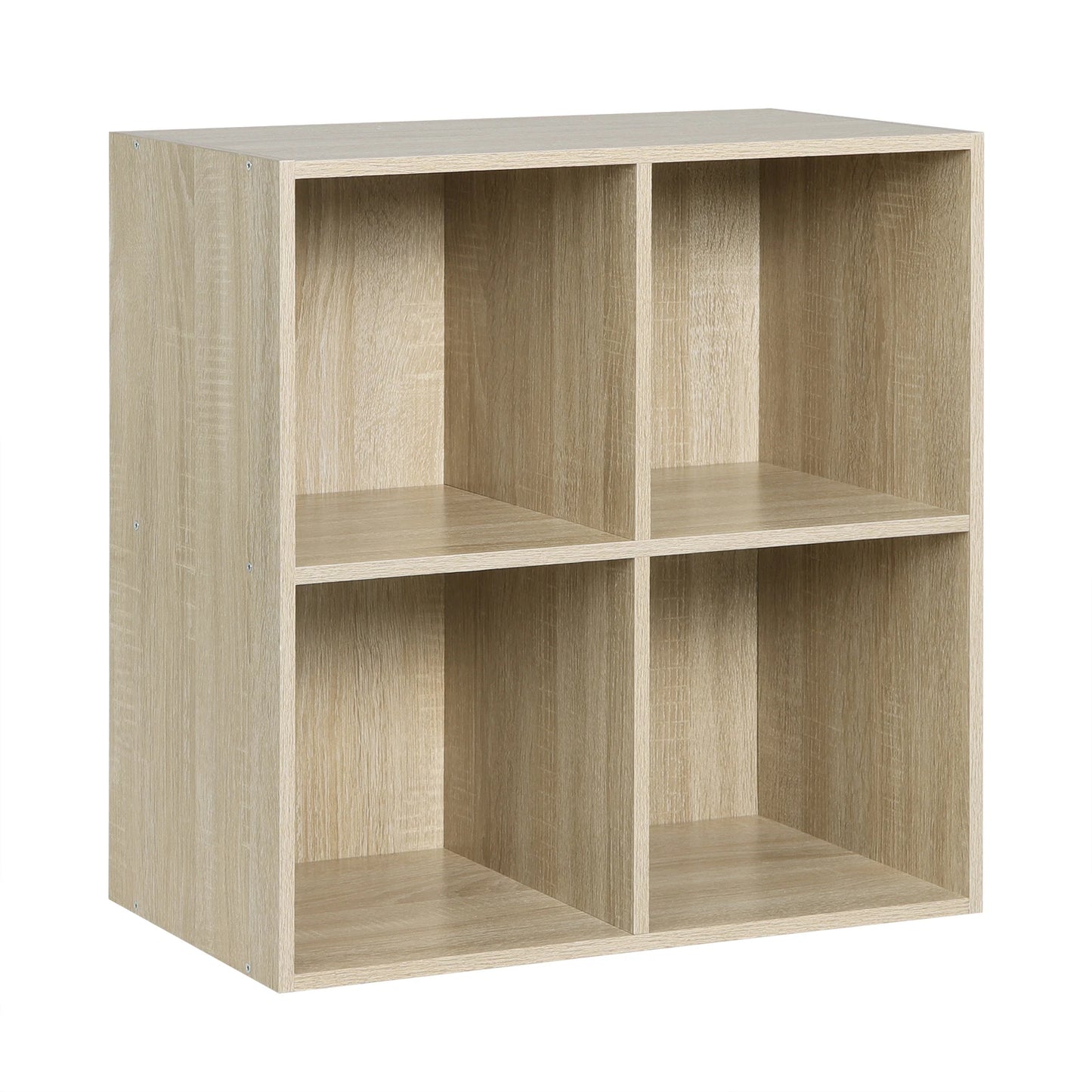 Étagère cube gris en bois avec 4 rangements -