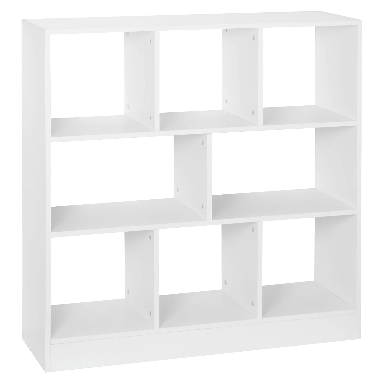 Étagère blanche murale 8 compartiments -