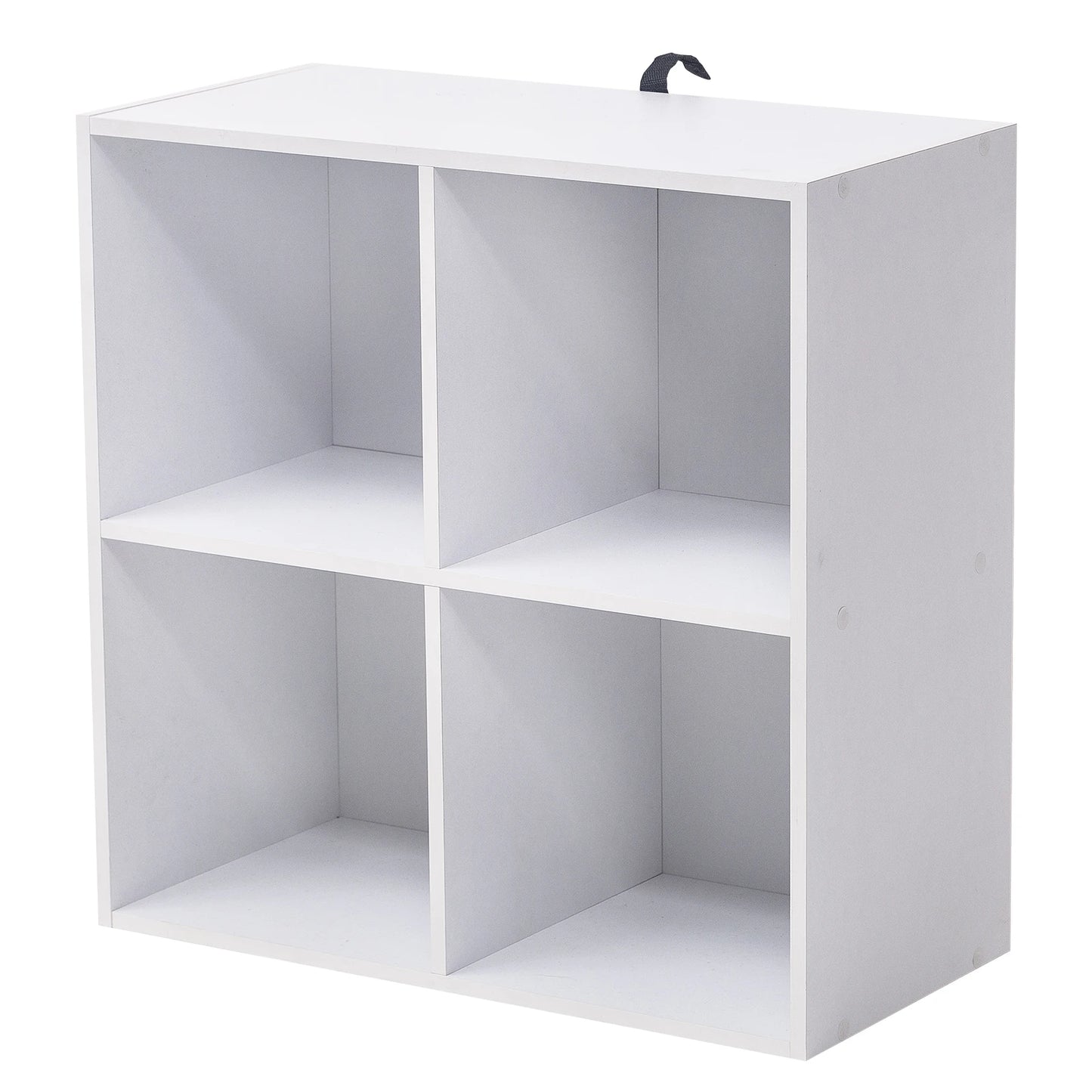 Étagère cube gris en bois avec 4 rangements -